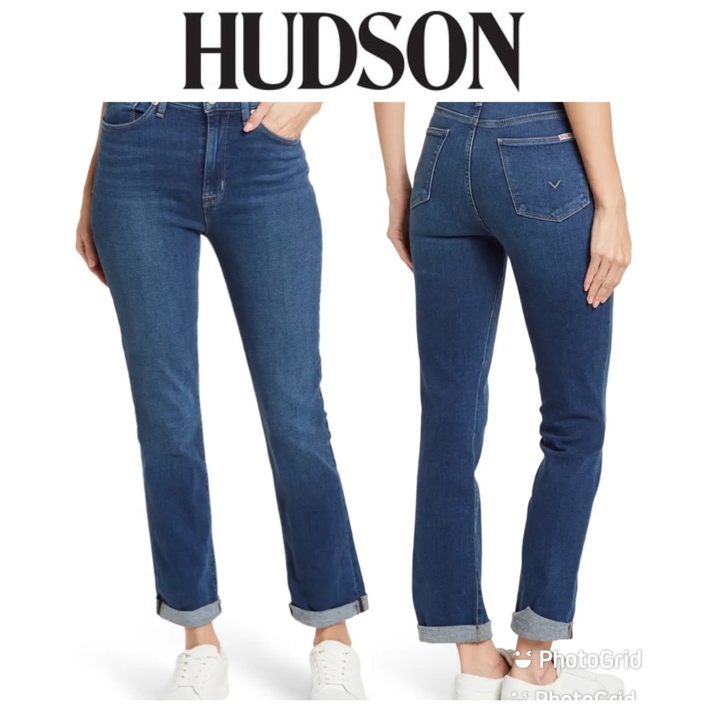 NWT HUDSON Blair High Rise Straight Crop Jeans Sz 29 $225!